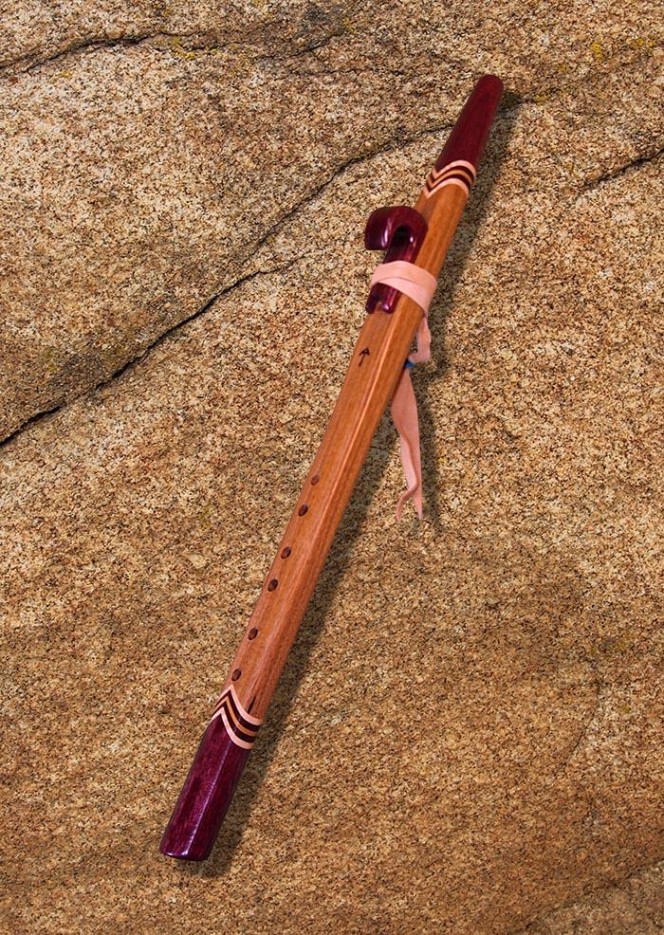 Canary Wood and Purpleheart Native American Style Love Flute